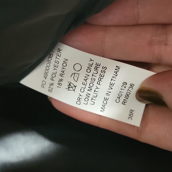 Calvin Klein Suit Jacket Iridescent Blue Size 38R NWOT - Picture 8 of 11